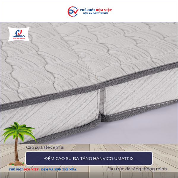 Đệm cao su đa tầng Umatrix Hanvico 2